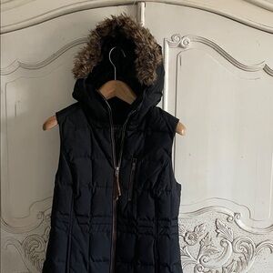 Eddie Bauer Black Quilted Vest